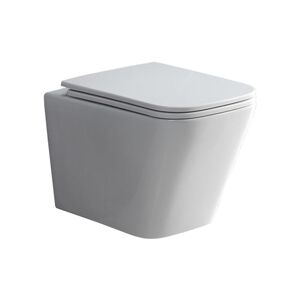 MEREO - WC závesné kapotované, Smart Flush RIMLESS, 490x340x350, keramické, vr. sedátka CSS118S VSD83T1