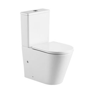 MEREO - WC kombi vario odpad, kapotované, Smart Flush RIMLESS, 605x380x825mm, keramické, vr. sedátka VSD91T2