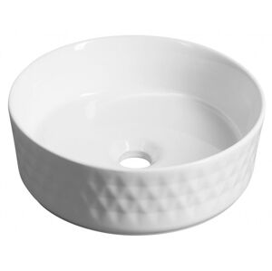 ISVEA - ROMBO keramické umývadlo na dosku, priemer 36cm, biela 10NF67036