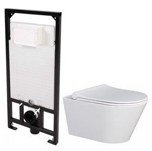 DEANTE Podstavný rám, pre závesné WC misy bez tlačidla + WC MYJOYS MY1 + SEDADLO CST_WC01 X MY1