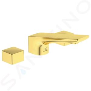 IDEAL STANDARD - Conca Tap Umývadlová batéria, 3-otvorová inštalácia, s výpusťou, Brushed Gold BC759A2