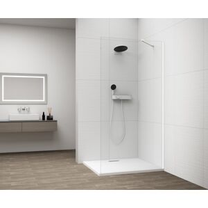 POLYSAN - ESCA WHITE MATT jednodielna sprchová zástena na inštaláciu k stene, číre sklo, 1300  ES1013-03