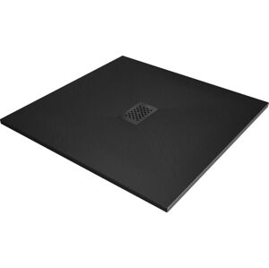 MEXEN/S - Hugo sprchová vanička SMC 100 x 100 cm, čierna, krytka čierna 42701010-B