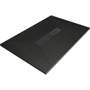 MEXEN/S - Toro obdĺžniková sprchová vanička SMC 100 x 70, čierna, mriežka čierna 43707010-B