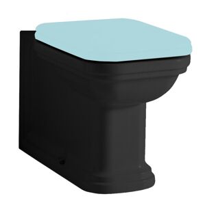 KERASAN - WALDORF WC kombi misa 40x68cm, spodný/zadný odpad, čierna mat 411731