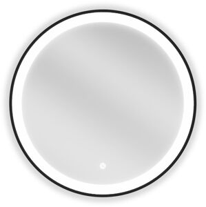 MEXEN - Esso zrkadlo s osvetlením 60 cm, LED 6000K čierny rám 9825-060-060-611-70