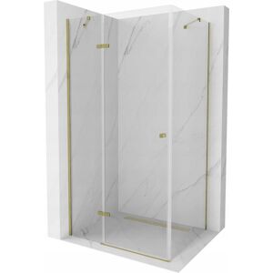 MEXEN/S - Roma sprchovací kút 100 x 80 cm, transparent, zlatá - 854-100-080-50-00 854-100-080--50-00