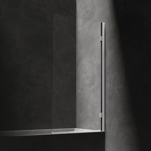OMNIRES - WATERLOO Jednokrídlová vaňová zástena, 80 cm, chróm lesk, sklo transparent HMP80XCRTR