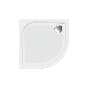 A-Interiéry - Sprchová vanička z liateho mramoru - štvrťkruh Noris HR 80 (80x80x3 | R 55 cm) norishr80