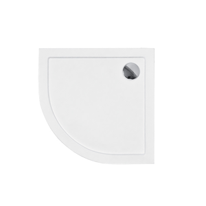 Akrylátová sprchová vanička nízká - čtvrtkruh Aron HR 80 Slimline (80x80x5,5 | R 55 cm) | Besco nora_80chk
