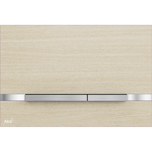 ALCAPLAST STRIPE nerez-dekor oak white, ovládací deska tlačítko, pro předstěnové systémy OAK WHITE (STRIPE-OAK WHITE)