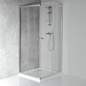 AQUALINE - AGGA štvorcová sprchová zástena 900x900mm, číre sklo HLF909
