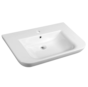 AQUALINE - DORI keramické umývadlo s odkladacou plochou 70x48 cm, biela (FS1D1)