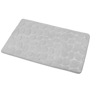 AQUALINE - Kúpeľňová predložka, 50x80cm, 100% mikrovlákno, protišmyk, sivá (KA1141)