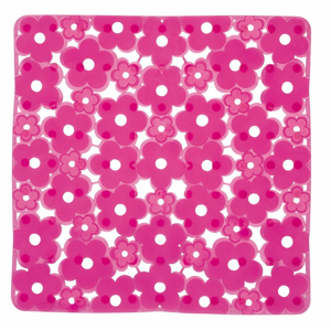 AQUALINE - MARGHERITA podložka do sprchovacieho kúta 51,5 x51, 5cm, protišmyk, PVC,ružová (975151P0)
