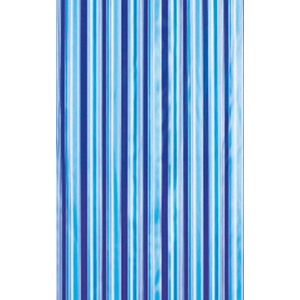 AQUALINE - Sprchový záves 180x180cm, vinyl, modrá, pruhy (ZV011)