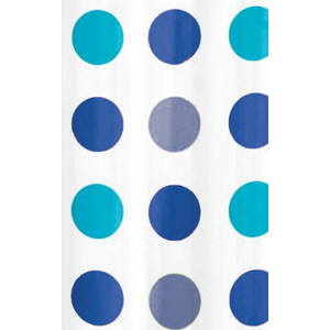 AQUALINE - Sprchový záves 180x180cm, vinyl, modré bodky (ZV017)