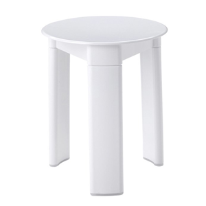 AQUALINE - TRIO koupelnová stolička, průměr 33x40 cm, bílá (2072)