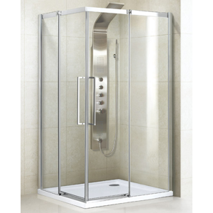 Aquatek - ADMIRAL R14 Chrom Luxusní sprchová zástěna obdélníková 100x80cm , sklo 8mm, varianta pravá (ADMIRALR14-12)