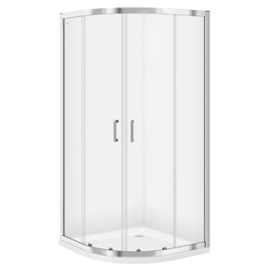 CERSANIT - Sprchovací kút štvrťkruh 80 x190, R55, posuv, číre sklo S154-001