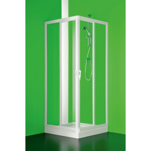 Čtvercový a obdélníkový sprchový kout VELA - 185 cm, 70 cm × 70 cm, Univerzální, Plast bílý, Čiré bezpečnostní sklo - 3 mm (BSVEL7070S)