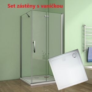 H K - Štvorcový sprchovací kút MELODY 80x80 cm sa zalamovacím dverami vrátane sprchovej vaničky z liateho mramoru SE-MELODYB88080 / SE-ROCKY-80sqm