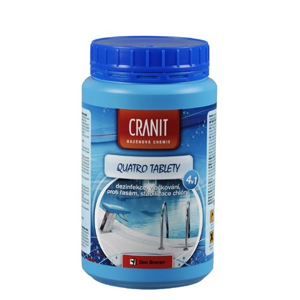 DEN BRAVEN - Cranit Quatro tablety 1 kg, dezinfekce,proti řasám,stabilizace,vločkování, bazénová chemie, CH202 (CH202)