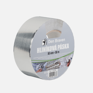 Den Braven Lepící páska AL 50mm x 100m hliníková stříbrná jednostranně lepící B754RL (B754RL)