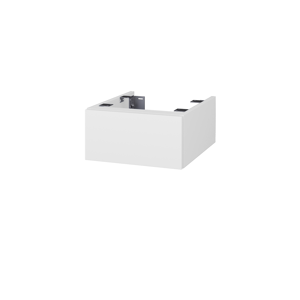 Dřevojas - Doplňková skříňka pod desku DSD SZZ 40. bez výřezu (výška 20 cm) - N01 Bílá lesk / D01 Beton (222642)