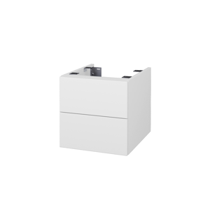 Dřevojas - Doplňková skříňka pod desku DSD SZZ2 40. bez výřezu (výška 40 cm) - N01 Bílá lesk / L01 Bílá vysoký lesk (224103)