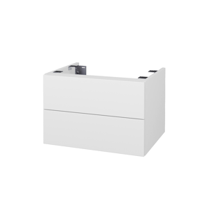 Dřevojas - Doplňková skříňka pod desku DSD SZZ2 60. s výřezem (výška 40 cm) - N01 Bílá lesk / M01 Bílá mat (226855)