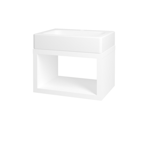 Dřevojas Dřevojas - Koupelnová skříň STORM SZO 60 (umyvadlo Kube) - M01 Bílá mat (212803)