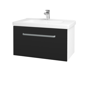 Dřevojas - Koupelnová skříň BIG INN SZZ 80 - N01 Bílá lesk / Úchytka T01 / N08 Cosmo (201326A)