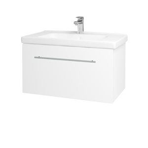 Dřevojas - Koupelnová skříň BIG INN SZZ 80 - N01 Bílá lesk / Úchytka T02 / M01 Bílá mat (201272B)