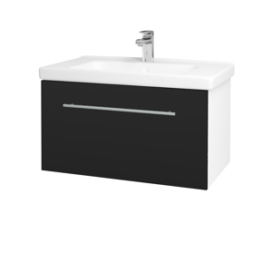 Dřevojas - Koupelnová skříň BIG INN SZZ 80 - N01 Bílá lesk / Úchytka T02 / N08 Cosmo (201326B)