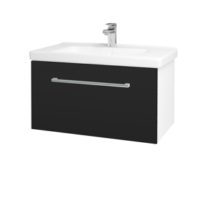 Dřevojas - Koupelnová skříň BIG INN SZZ 80 - N01 Bílá lesk / Úchytka T03 / N08 Cosmo (201326C)