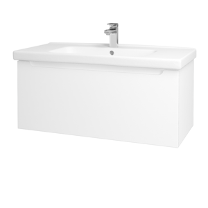 Dřevojas - Koupelnová skříň COLOR SZZ 100 - N01 Bílá lesk / M01 Bílá mat (201791)