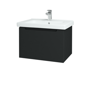 Dřevojas - Koupelnová skříň COLOR SZZ 65 - L03 Antracit vysoký lesk / L03 Antracit vysoký lesk (146580)