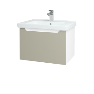 Dřevojas - Koupelnová skříň COLOR SZZ 65 - N01 Bílá lesk / M05 Béžová mat (201739)