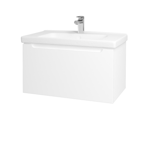 Dřevojas - Koupelnová skříň COLOR SZZ 80 - N01 Bílá lesk / M01 Bílá mat (201753)