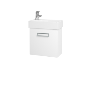 Dřevojas - Koupelnová skříň DOOR SZD 44 - N01 Bílá lesk / M01 Bílá mat / Pravé (205027P)