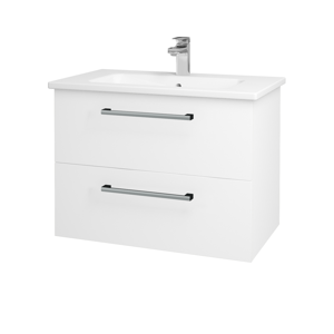 Dřevojas - Koupelnová skříň GIO SZZ2 80 - N01 Bílá lesk / Úchytka T03 / M01 Bílá mat (202200C)