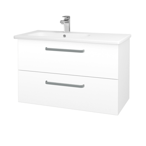 Dřevojas - Koupelnová skříň GIO SZZ2 90 - N01 Bílá lesk / Úchytka T01 / M01 Bílá mat (202651A)