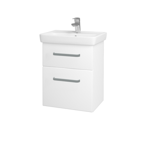 Dřevojas - Koupelnová skříň GO SZZ2 50 - N01 Bílá lesk / Úchytka T01 / M01 Bílá mat (204525A)