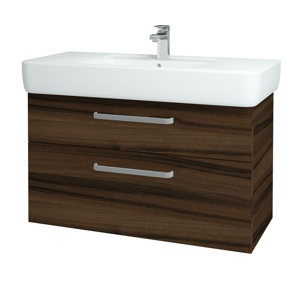 Dřevojas - Koupelnová skříň Q MAX SZZ2 100 - D06 Ořech / Úchytka T01 / D06 Ořech (132057A)