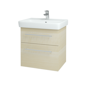 Dřevojas - Koupelnová skříň Q MAX SZZ2 60 - D02 Bříza / Úchytka T02 / D02 Bříza (60285B)