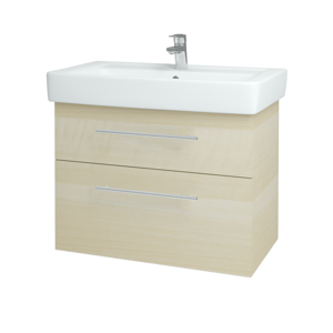 Dřevojas - Koupelnová skříň Q MAX SZZ2 80 - D02 Bříza / Úchytka T02 / D02 Bříza (60322B)