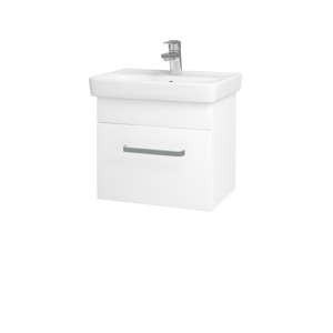 Dřevojas - Koupelnová skříň SOLO SZZ 50 - N01 Bílá lesk / Úchytka T01 / M01 Bílá mat (205348A)