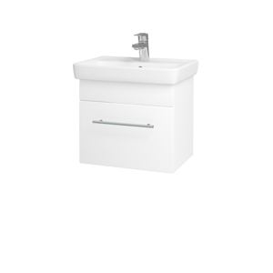 Dřevojas - Koupelnová skříň SOLO SZZ 50 - N01 Bílá lesk / Úchytka T02 / M01 Bílá mat (205348B)