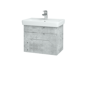 Dřevojas - Koupelnová skříň SOLO SZZ 55 - D01 Beton / Úchytka T02 / D01 Beton (150174B)